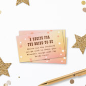 レシピウェスタンかわいらしピーチスターズブライダルシャワー エンクロージャーカード