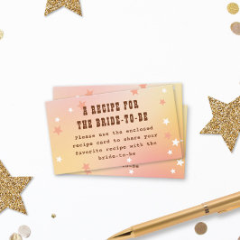 レシピウェスタンかわいらしピーチスターズブライダルシャワー エンクロージャーカード