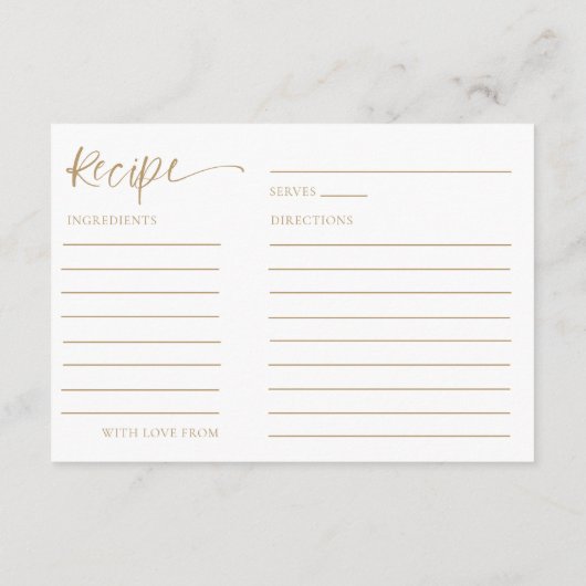 レシピエレガント花嫁が書道へ エンクロージャーカード (裏面)