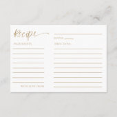 レシピエレガント花嫁が書道へ エンクロージャーカード (裏面)