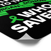 レシピエント腎臓移植生存者 ポスター (角)