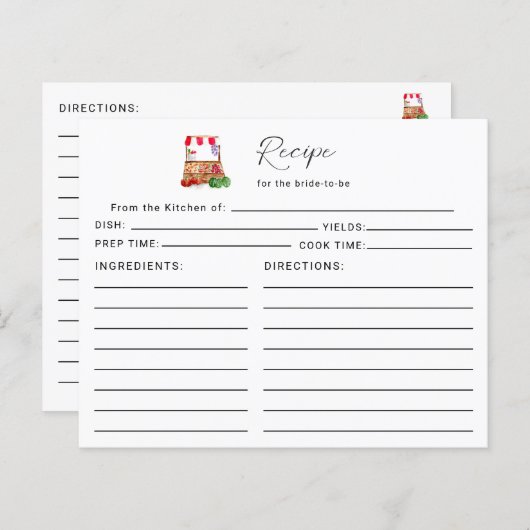 レシピオフザマーケットブライダルシャワー (正面/裏面)