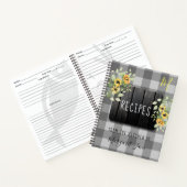 レシピオーガナイザー料理本ファームハウスキッチン素朴 ノートブック (内部)