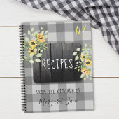 レシピオーガナイザー料理本ファームハウスキッチン素朴 ノートブック