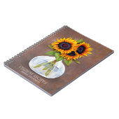 レシピカスタムクックブックス素朴ローワーズブラウン ノートブック (左側)