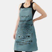 レシピカスタムダスティブルーエプロン | Chef Baker Gift エプロン (インサイチュ)