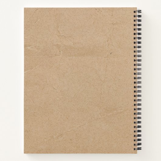 レシピカスタムファミリークックブッククラフトブラウン紙 ノートブック (裏面)