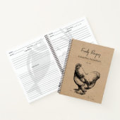 レシピカスタムファミリークックブッククラフトブラウン紙 ノートブック (内部)