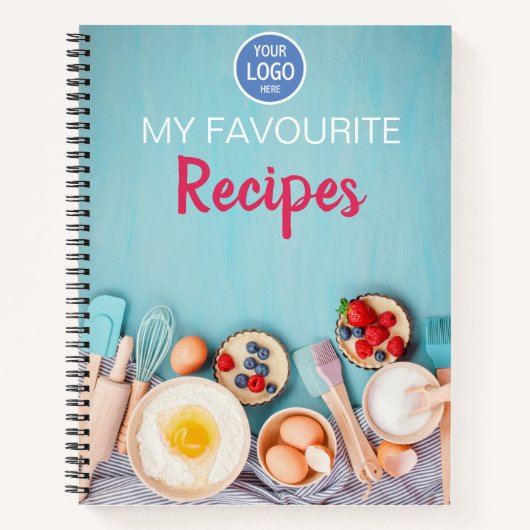 レシピカスタム会社ロゴ販促ノートブック ノートブック (正面)