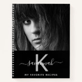 レシピカスタム写真白黒モノグラム ノートブック (正面)