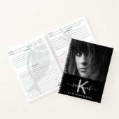 レシピカスタム写真白黒モノグラム ノートブック (内部)