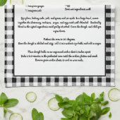 レシピカスタム白黒ファームハウスバッファロープレイド キッチンタオル (折り畳み)