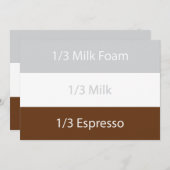 レシピカプチーノコーヒー |文字デザイン | (正面/裏面)