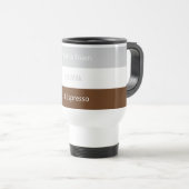 レシピカプチーノコーヒー |文字デザイン | トラベルマグ (正面右)