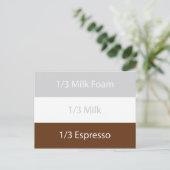 レシピカプチーノコーヒー |文字デザイン | ポストカード (スタンド正面)