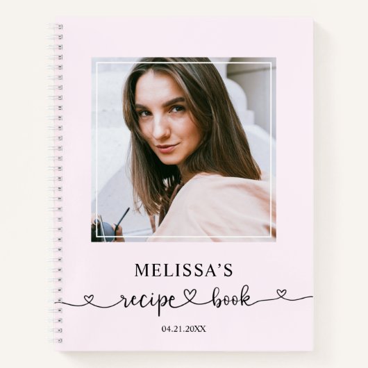 レシピカワイイハート書写ノート ノートブック (正面)