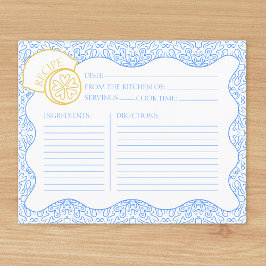 レシピカーイタリアンドシトラスレモンブライダルシャワー