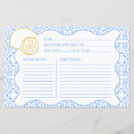 レシピカーイタリアンドシトラスレモンブライダルシャワー