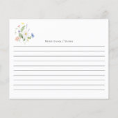 レシピカーシンプルドエレガントウォーター色ワイルドフラワー チラシ (裏面)