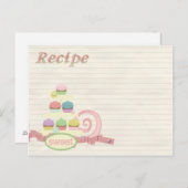レシピカードのカップケーキトレイ ポストカード (正面/裏面)