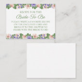 レシピカードの指示 ノートカード (正面/裏面)