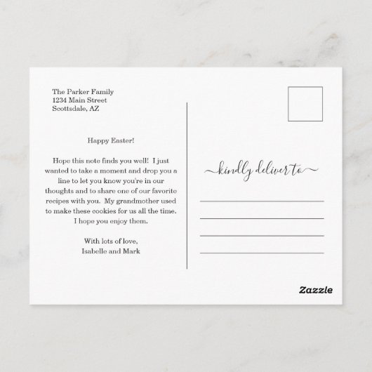 レシピカードはがき ポストカード (裏面)