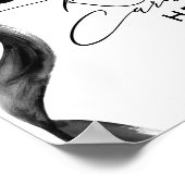 レシピカードはこちらブラックボウブライダルシャワー標識 ポスター (角)