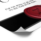 レシピカードをここに置くペン&インクウェルのシャワーのサイン ポスター (角)