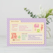 レシピカードを焼くブライダルシャワーはパーティーの招待を焼きます 招待状 (スタンド正面)