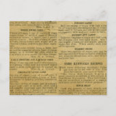 レシピカードアンティークケンタッキー ポストカード (正面)