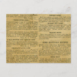 レシピカードアンティークケンタッキー ポストカード