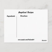 レシピカードイタリアンファインアート ポストカード (裏面)