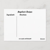 レシピカードギフトセットピイタリアンザ ポストカード (裏面)