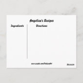 レシピカードギフトセット – チイタリアンーズ ポストカード (裏面)