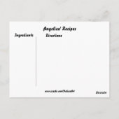 レシピカードギフトセット – Buon Appeto ポストカード (裏面)