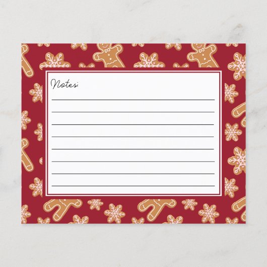 レシピカードクリスマスクッキー交換パーティー (裏面)