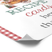 レシピカードクリスマス市場ブライダルシャワー標識 ポスター (角)