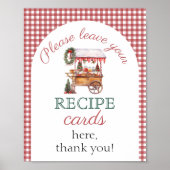 レシピカードクリスマス市場ブライダルシャワー標識 ポスター (正面)