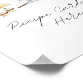 レシピカードサインストックキッチンブライダルシャワー ポスター (角)