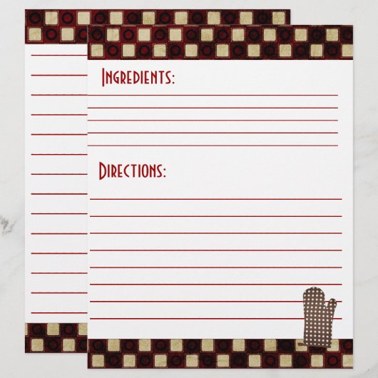 レシピカードストック (正面/裏面)