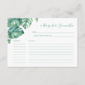 レシピカードトロピカルグリーン 招待状 (正面)
