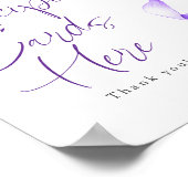 レシピカードパープルボウブライダルシャワー標識 ポスター (角)