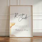 レシピカードパール&プロセッコブライダルシャワー 台座サイン