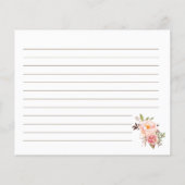 レシピカードピンクフローラブライダルシャワー (裏面)