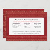 レシピカードフォークスレッドパーティの招待状 招待状 (正面/裏面)