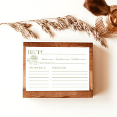 レシピカードフレッシュオフザマーケットブライダルシャワー 招待状