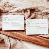 レシピカードフレッシュオフザマーケットブライダルシャワー 招待状