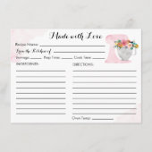 レシピカードフローラブライダルシャワー アドバイスカード (正面)