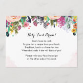 レシピカードフローラブライダルシャワー アドバイスカード (裏面)