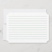 レシピカードブライダルシャワーエレガントセージ緑 ノートカード (裏面)